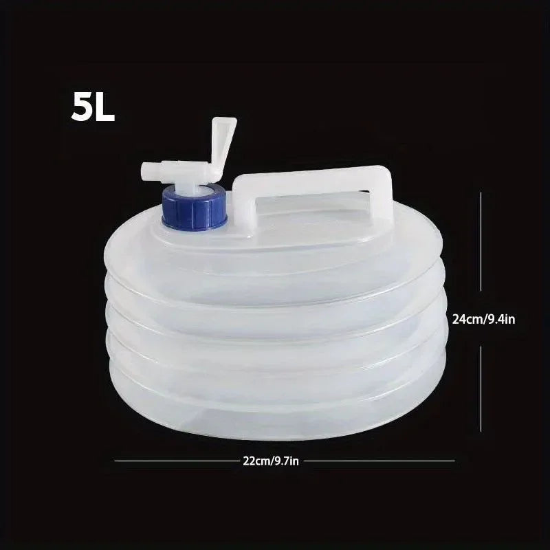 Portable Collapsible Water Storage Bucket: Versatile Outdoor Emergency Solution - Trekker Essentials