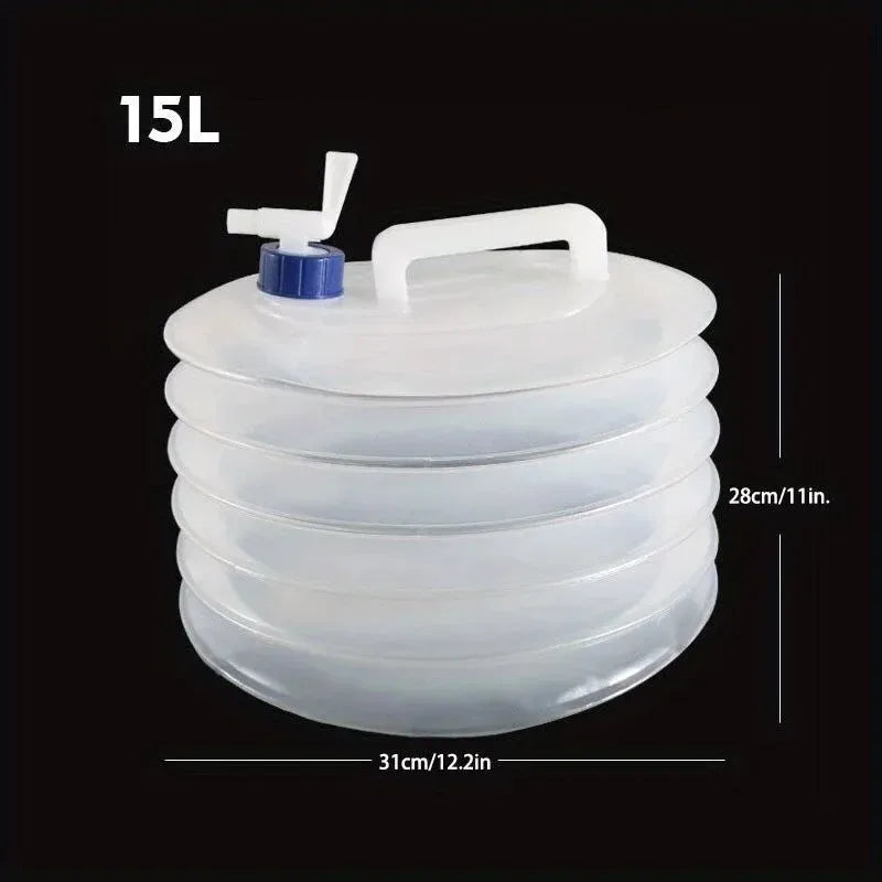 Portable Collapsible Water Storage Bucket: Versatile Outdoor Emergency Solution - Trekker Essentials