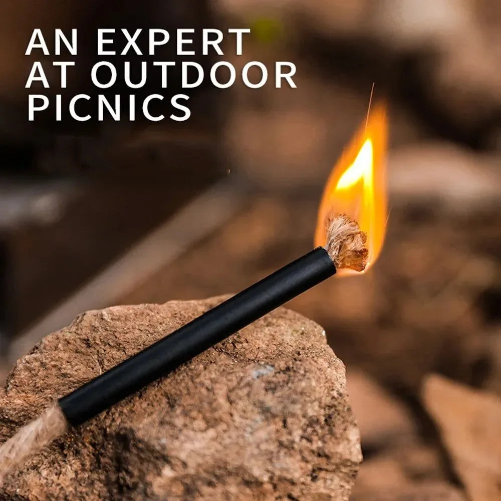 Portable Cord Fire Starter - Camping Barbecue Fire Lighter Igniter Rope - Beeswax Hemp Rope Fire Tools - Outdoor Survival Equipment - Trekker Essentials