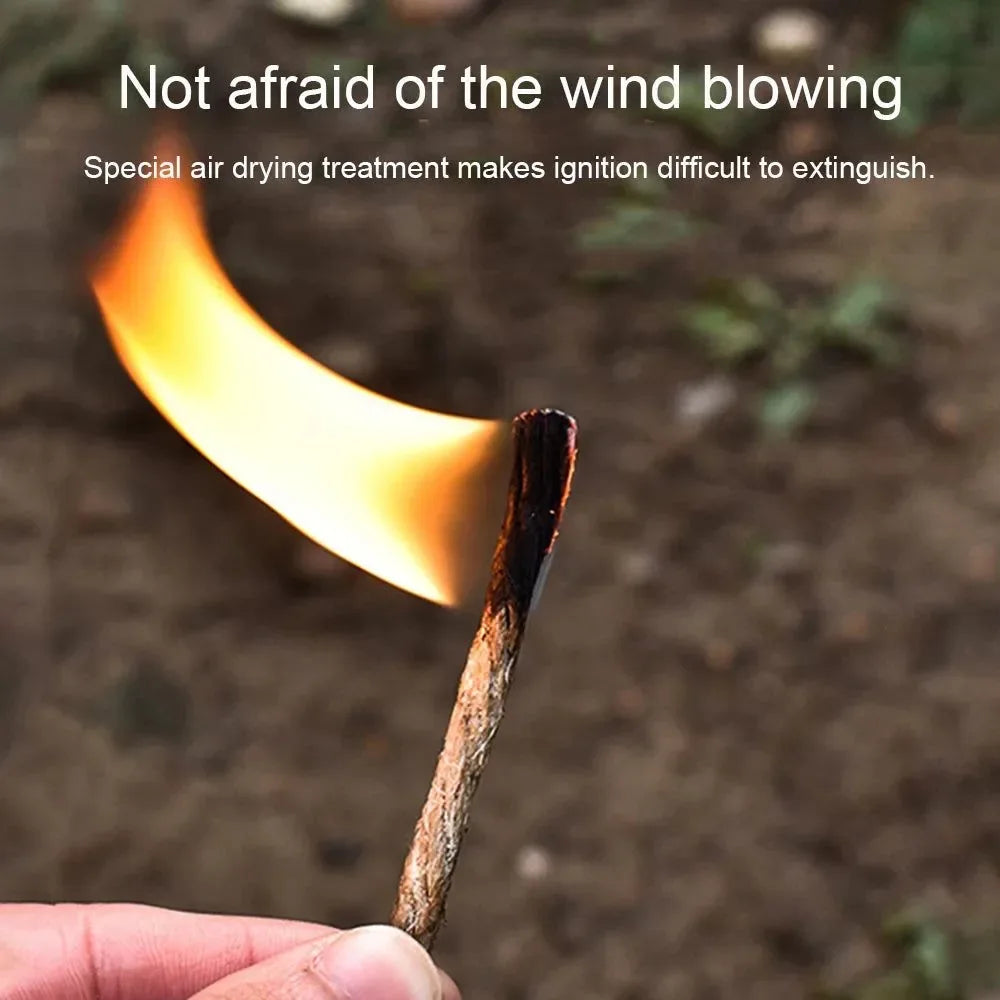 Portable Cord Fire Starter - Camping Barbecue Fire Lighter Igniter Rope - Beeswax Hemp Rope Fire Tools - Outdoor Survival Equipment - Trekker Essentials