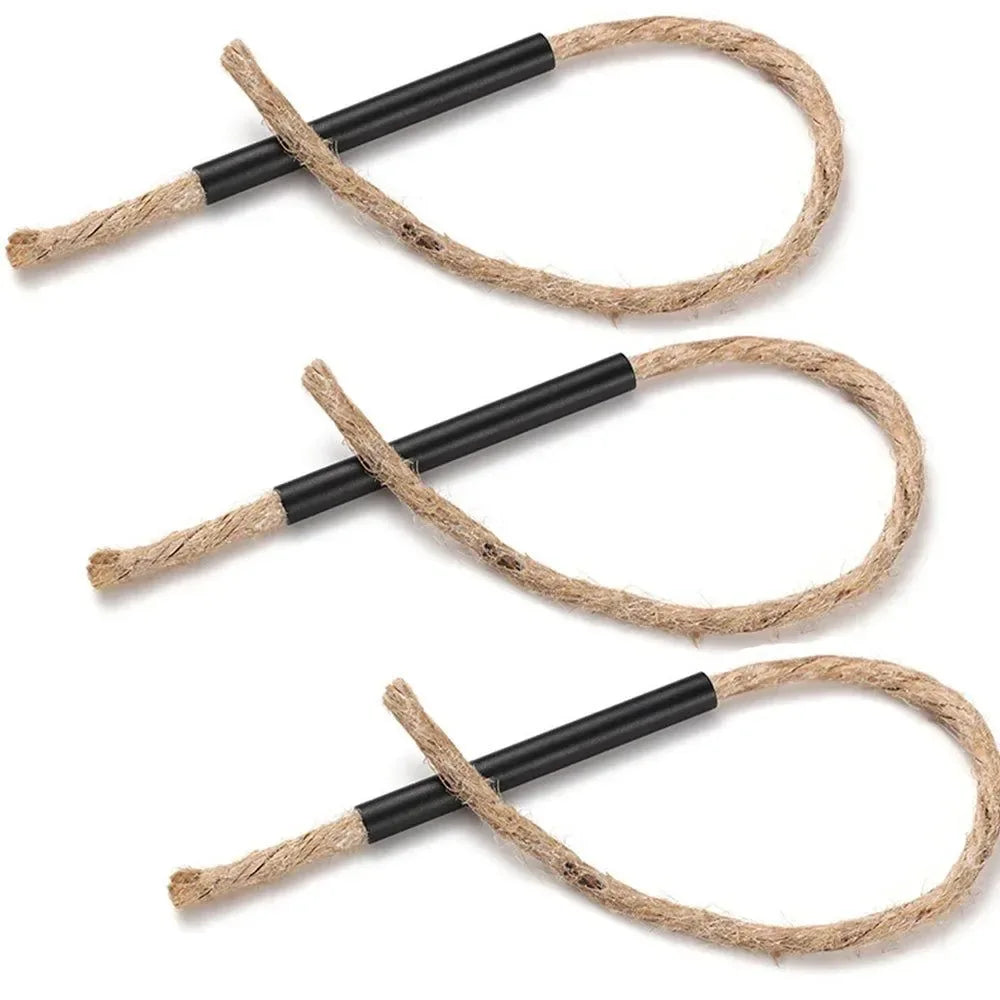 Portable Cord Fire Starter - Camping Barbecue Fire Lighter Igniter Rope - Beeswax Hemp Rope Fire Tools - Outdoor Survival Equipment - Trekker Essentials