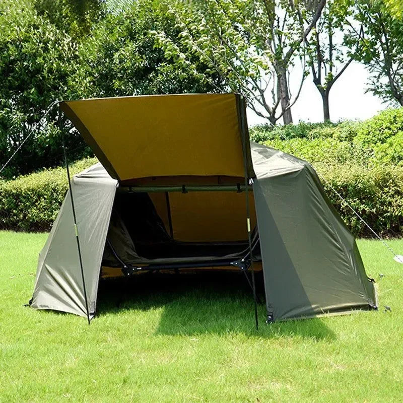 Portable Cot Tent with Bed, Off Ground, Outdoor Camping, Fishing Tents, 1 Person, Foldable, Adjustable Height - Trekker Essentials