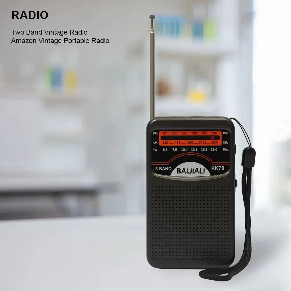 Portable Dual Band Digital Radio - SW/AM/FM with Built-In Speaker and Telescopic Antenna for Indoor and Outdoor Emergency Use - Trekker Essentials