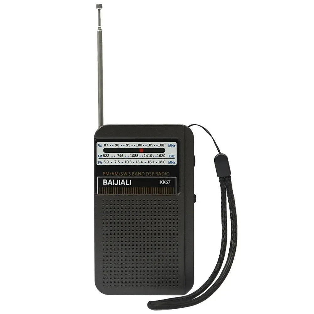 Portable Dual Band Digital Radio - SW/AM/FM with Built-In Speaker and Telescopic Antenna for Indoor and Outdoor Emergency Use - Trekker Essentials