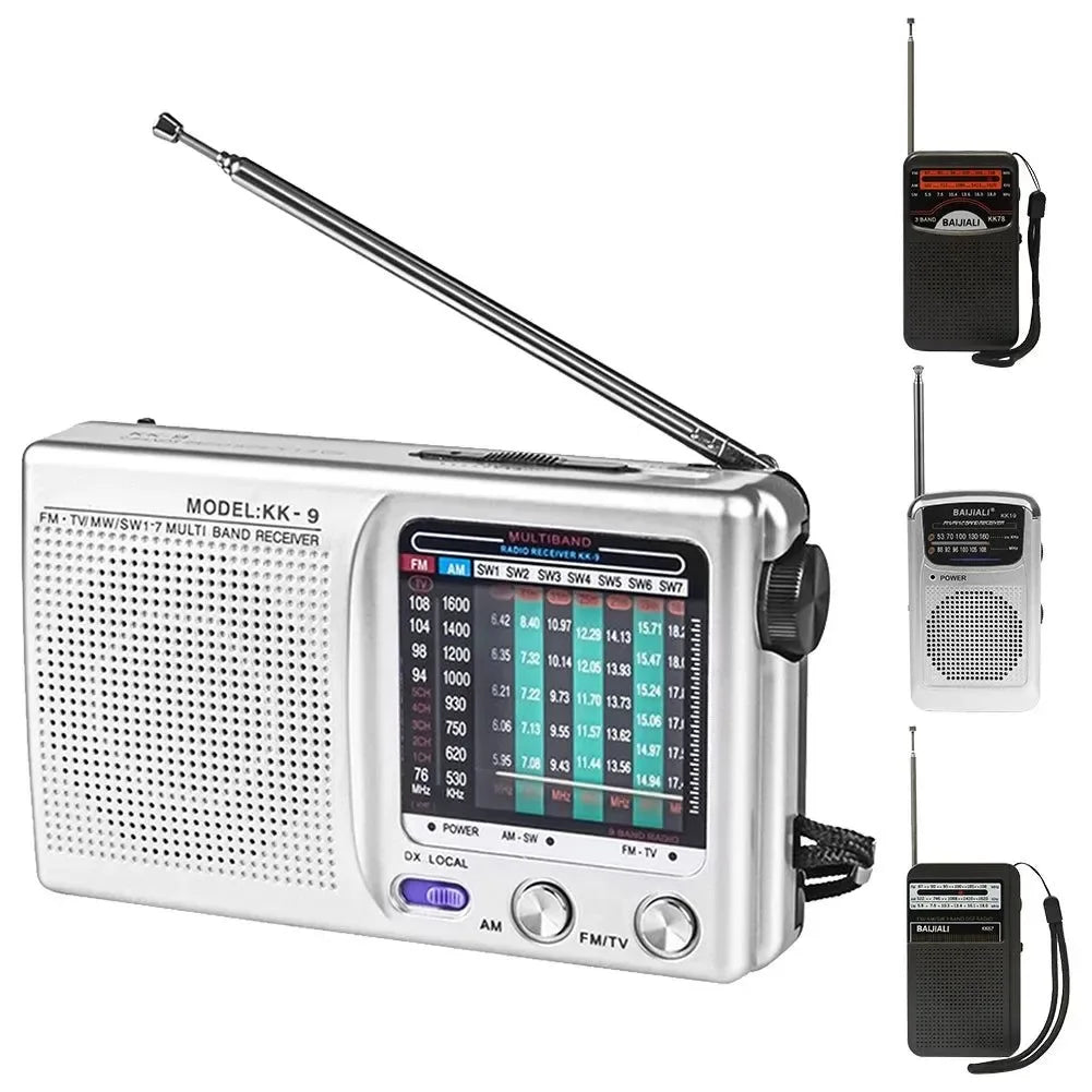 Portable Dual Band Digital Radio - SW/AM/FM with Built-In Speaker and Telescopic Antenna for Indoor and Outdoor Emergency Use - Trekker Essentials