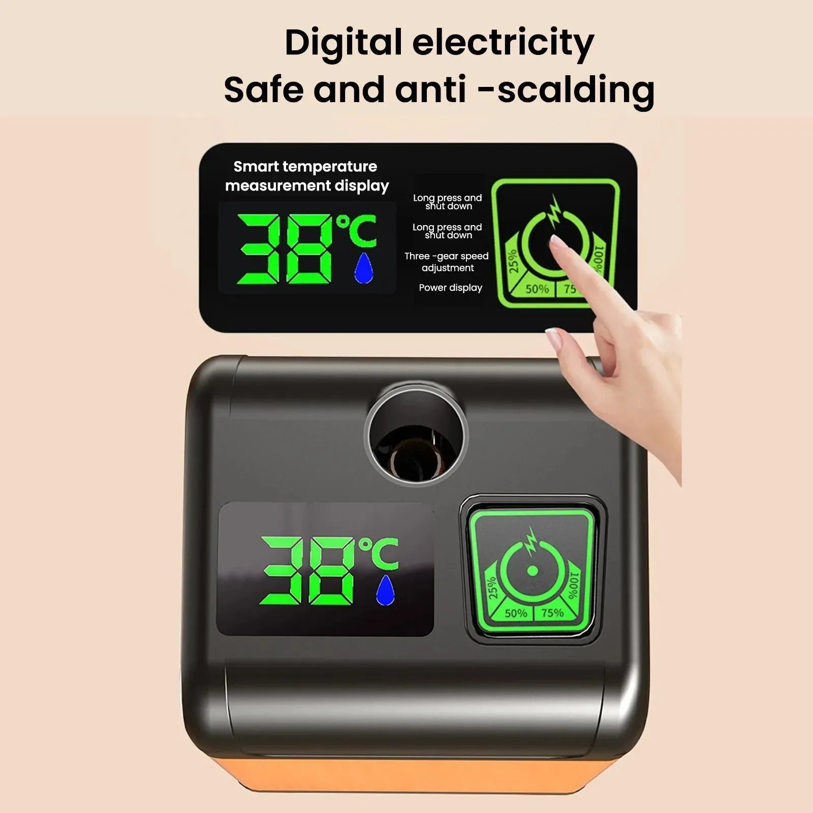 Portable Electric Camping Shower Pump - IPX7 Waterproof with Digital Display and Sucker for Camping, Beach, Dormitory - Trekker Essentials
