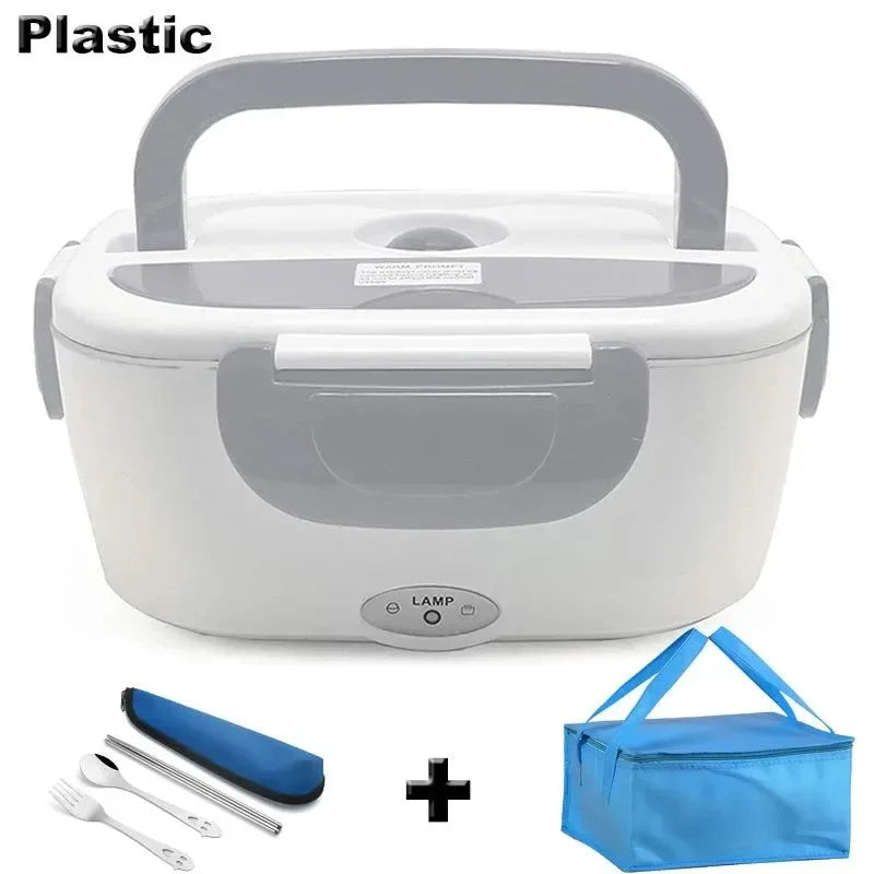 Portable Electric Lunch Box with Food Warmer – 12V/24V/110V/220V for Home, Office, Travel & Car - Trekker Essentials