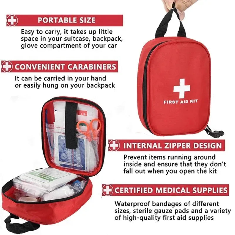 Portable Family First Aid Kit - Essential Outdoor Travel and Camping Emergency Survival Gear - Trekker Essentials