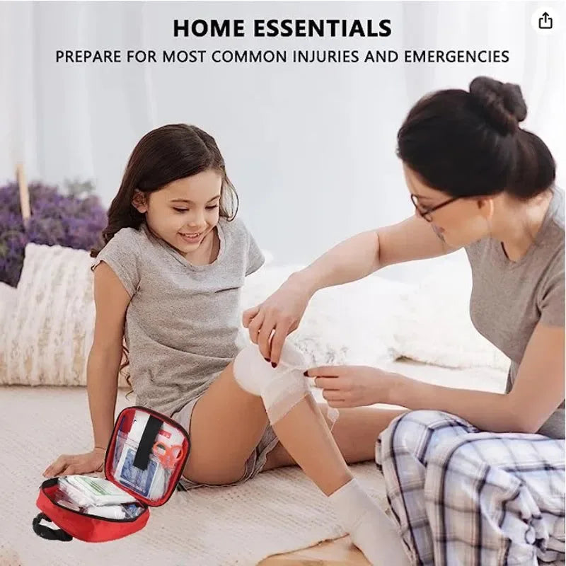 Portable Family First Aid Kit - Essential Outdoor Travel and Camping Emergency Survival Gear - Trekker Essentials