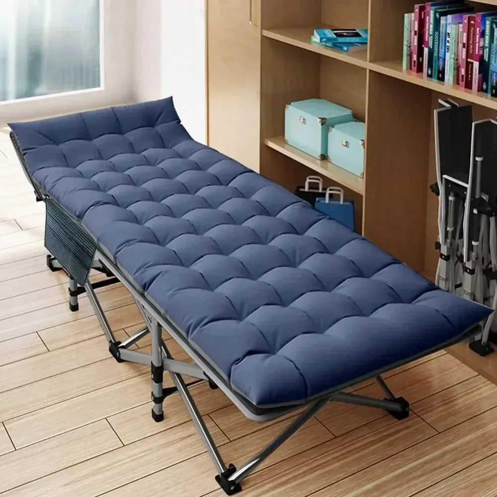Portable Folding Camping Cot for Adults with Carry Bag - Durable Alloy Steel Frame for Outdoor Travel and Camping - Trekker Essentials