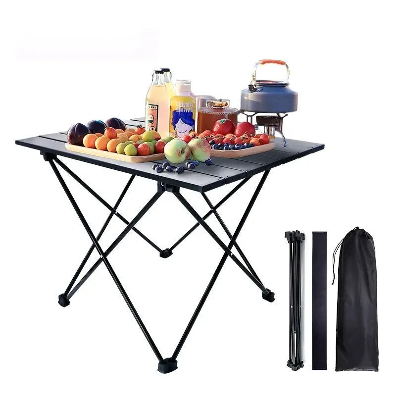 Portable Folding Camping Table - Aluminum Alloy Rolling Table for Outdoor Travel and Camping - Trekker Essentials
