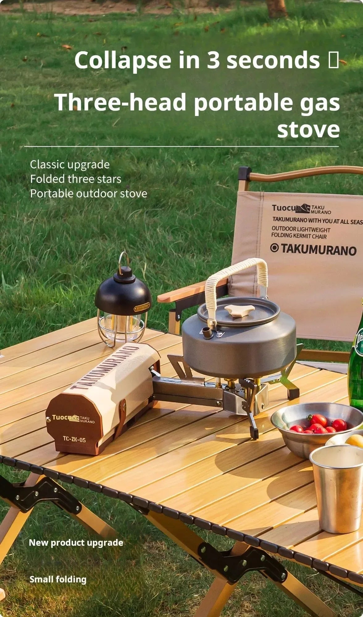 Portable Folding Cassette Gas Stove – Compact Outdoor Cooker for Camping & Hiking - Trekker Essentials