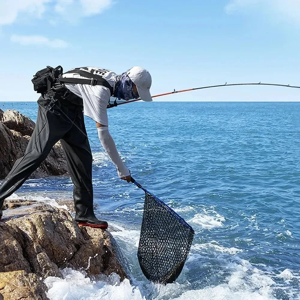 Portable Folding Hand Net for Fishing - Lightweight Dip Net for Lure and Big Fish - Trekker Essentials