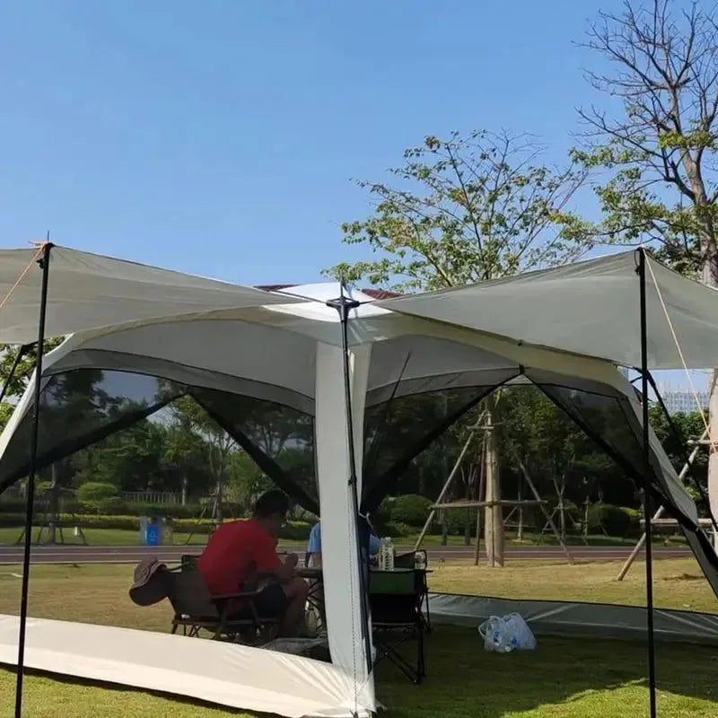 Portable Folding Mosquito Mesh Tent with Sunshade Canopy for Camping & Outdoor Adventures - Trekker Essentials