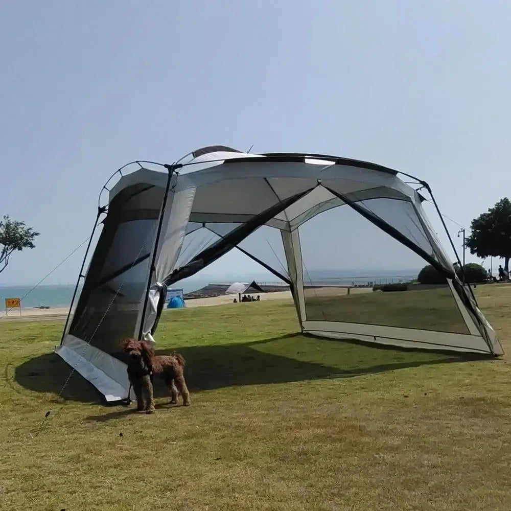 Portable Folding Mosquito Mesh Tent with Sunshade Canopy for Camping & Outdoor Adventures - Trekker Essentials