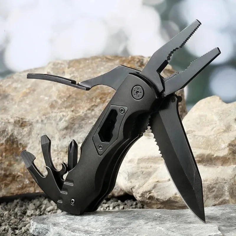 Portable Folding Multi-Purpose Mini Pliers - Combination Knife and Wire Cutter for Outdoor Emergency and EDC - Trekker Essentials