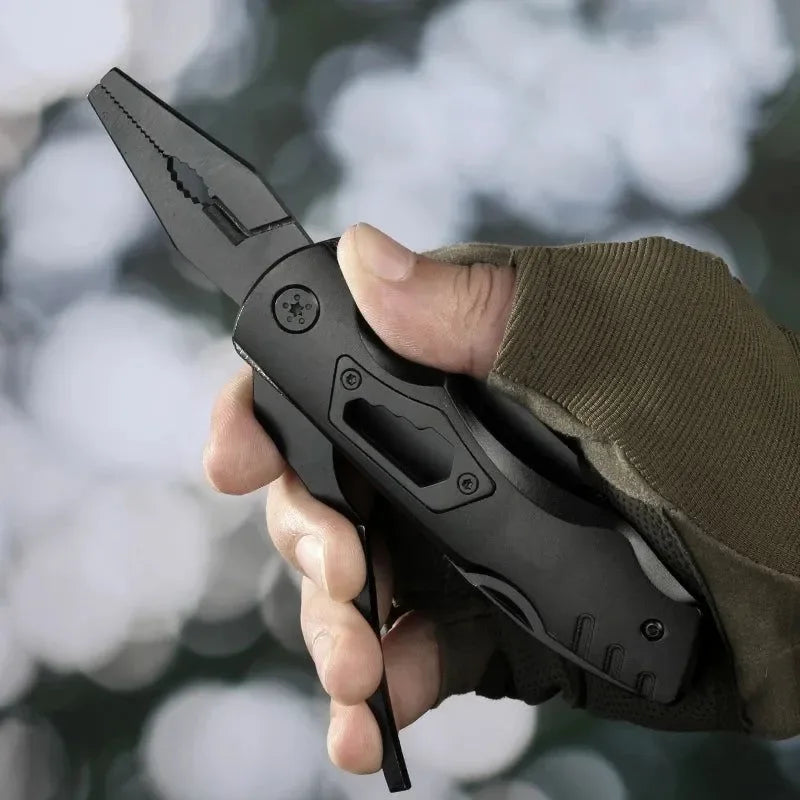 Portable Folding Multi-Purpose Mini Pliers - Combination Knife and Wire Cutter for Outdoor Emergency and EDC - Trekker Essentials