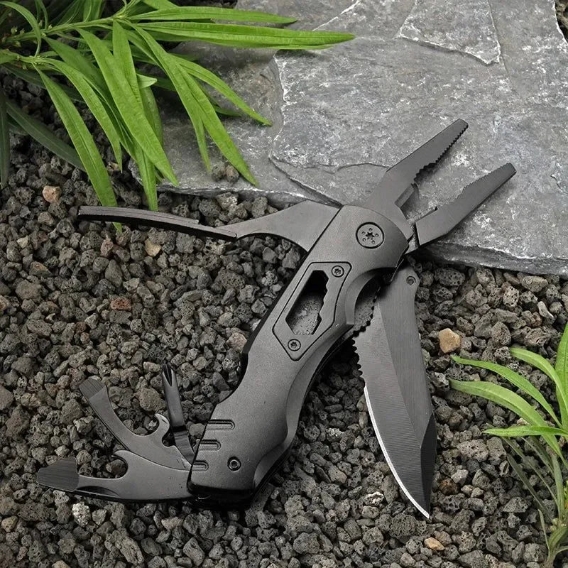 Portable Folding Multi-Purpose Mini Pliers - Combination Knife and Wire Cutter for Outdoor Emergency and EDC - Trekker Essentials