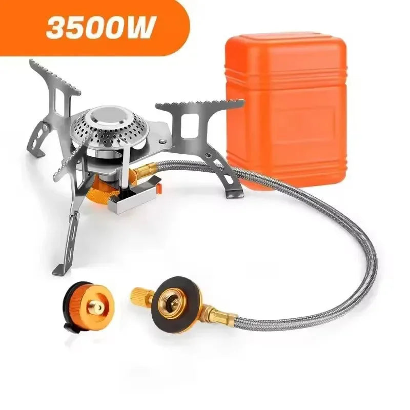 Portable Gas Camping Stove with Ignition - High Power Outdoor Burner for Cooking, BBQ, Picnics & Travel - Trekker Essentials
