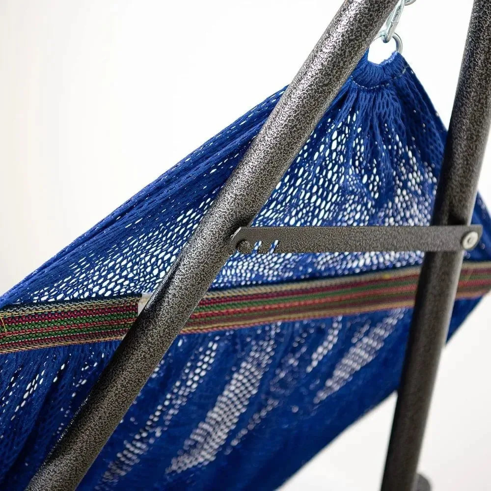 Portable Hammock with Steel Stand - Adjustable Outdoor Hanging Bed for Camping, Beach & Patio - Trekker Essentials