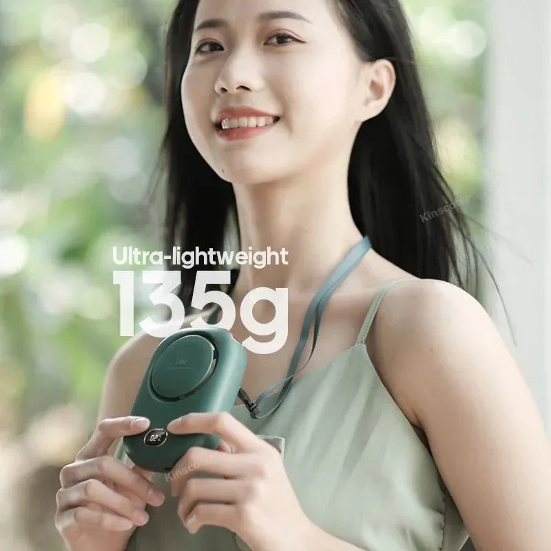 Portable Hanging Neck Fan – Mini Cooling Waist Fan for Outdoor Sports & Travel - Trekker Essentials