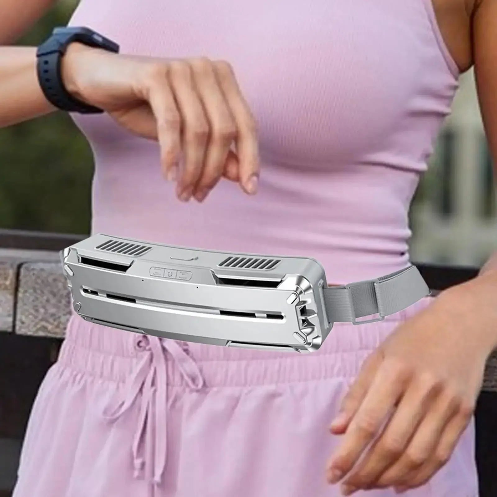 Portable Ice Waist Belt Fan - Air Conditioner Fan for Home, Camping, Climbing - Trekker Essentials