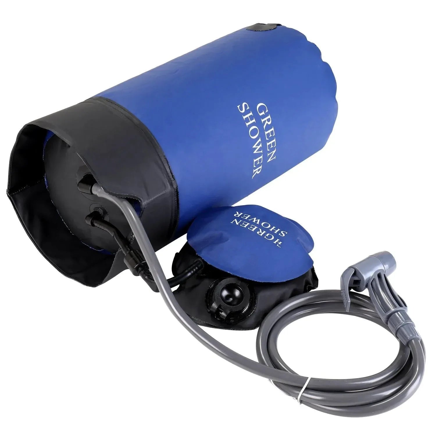Portable Inflatable Camping Shower: 12L PVC Pressure Shower Bag with Foot Pump & Hose - Trekker Essentials