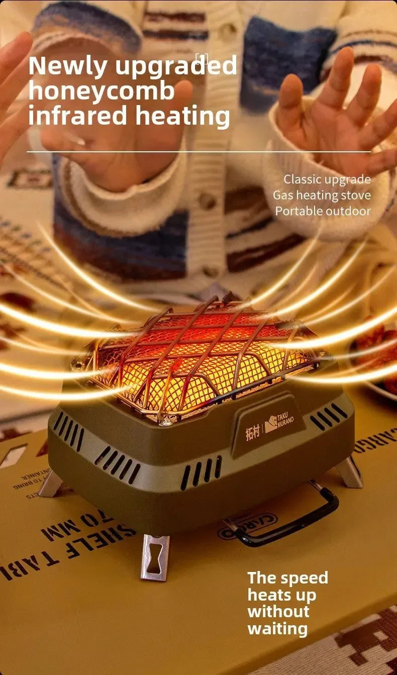 Portable Infrared Propane Heater | 3500W Split Gas Stove for Camping & Outdoor Windproof Heating - Trekker Essentials