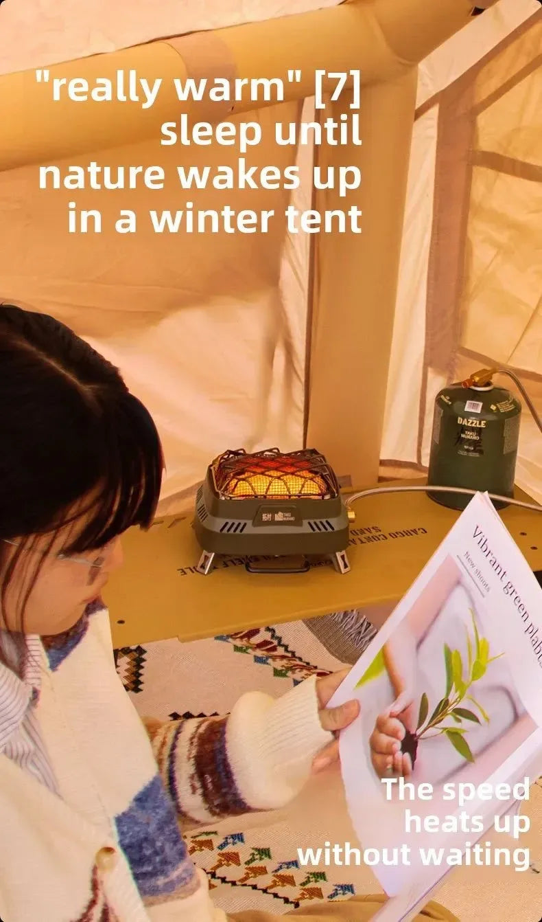 Portable Infrared Propane Heater | 3500W Split Gas Stove for Camping & Outdoor Windproof Heating - Trekker Essentials