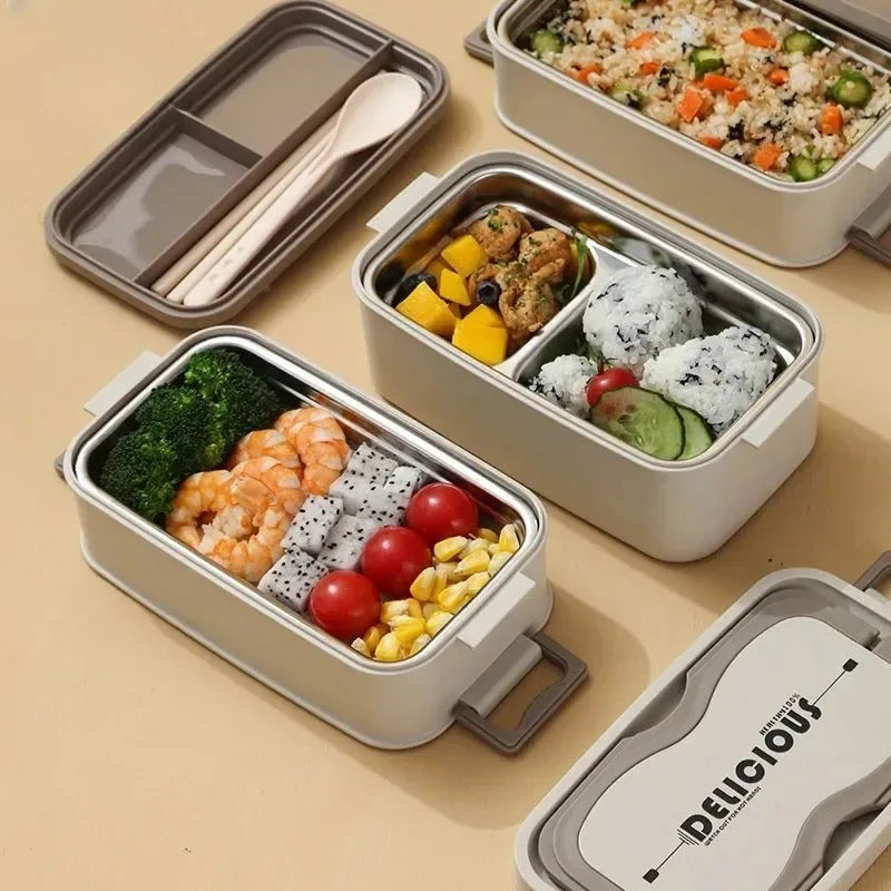 Portable Lunch Box with Multiple Compartments – Microwave-Safe Food Container for School, Camping, and Picnics - Trekker Essentials