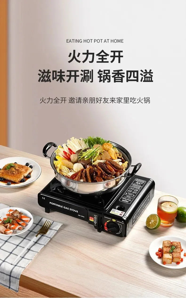 Portable Magnetic Card Stove for Camping – Compact Gas Stove with Ignition for Outdoor Cooking & Hotpot - Trekker Essentials