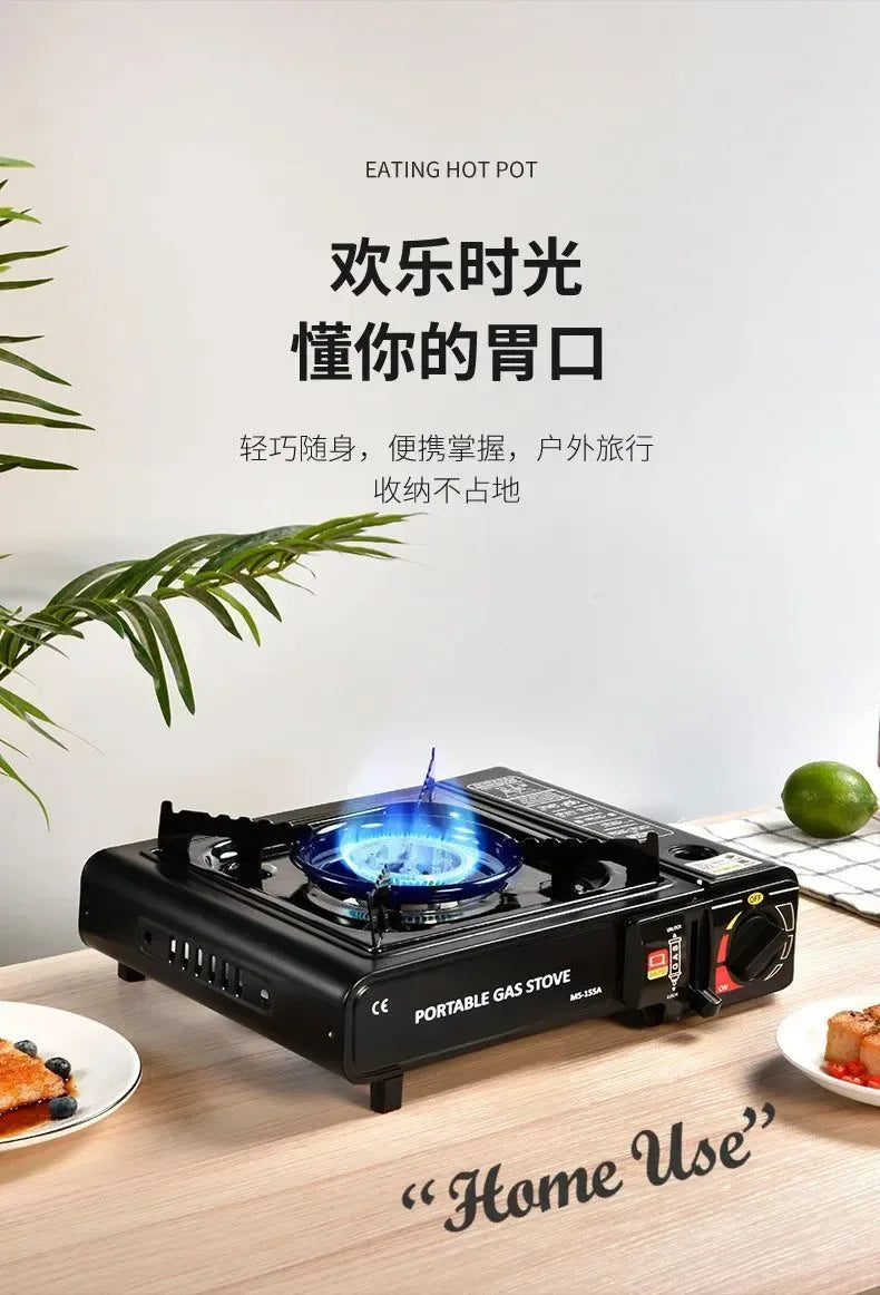 Portable Magnetic Card Stove for Camping – Compact Gas Stove with Ignition for Outdoor Cooking & Hotpot - Trekker Essentials