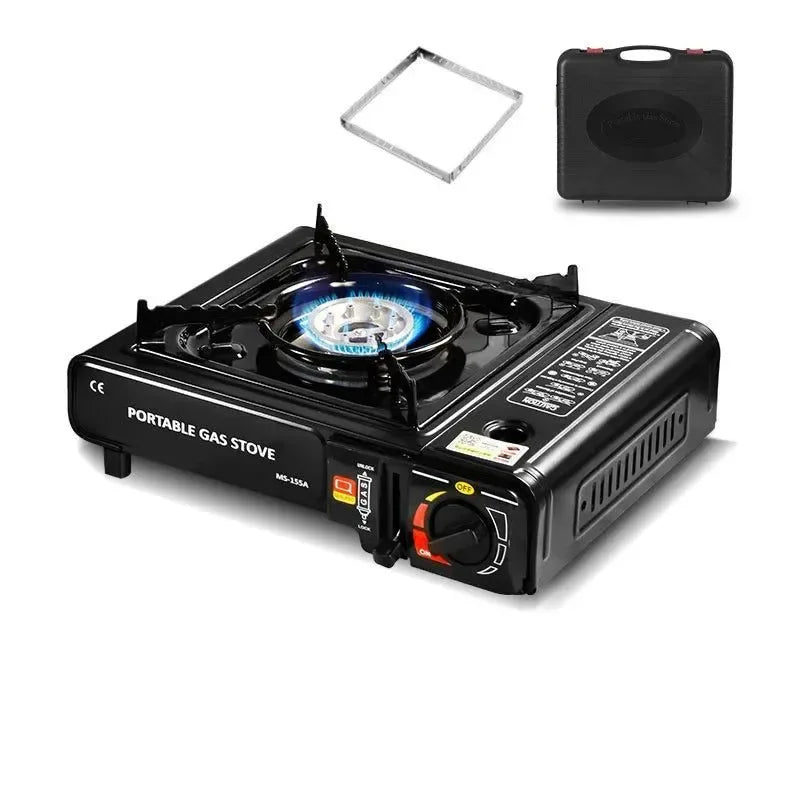 Portable Magnetic Card Stove for Camping – Compact Gas Stove with Ignition for Outdoor Cooking & Hotpot - Trekker Essentials