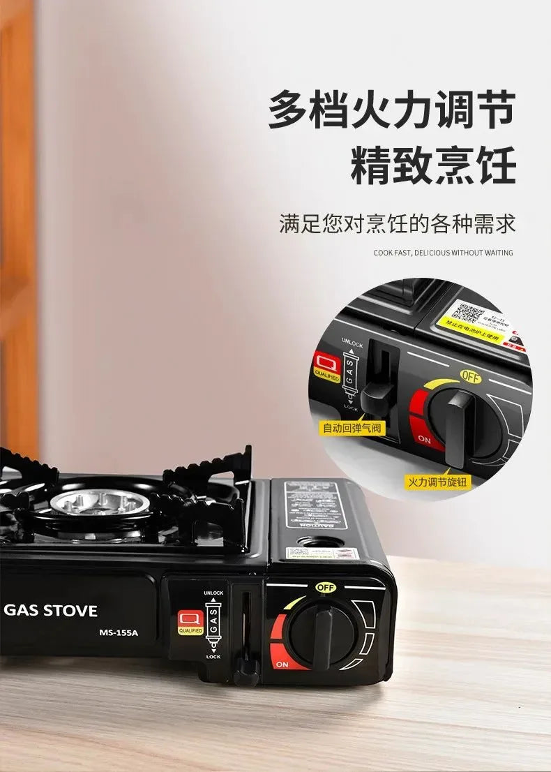 Portable Magnetic Card Stove for Camping – Compact Gas Stove with Ignition for Outdoor Cooking & Hotpot - Trekker Essentials
