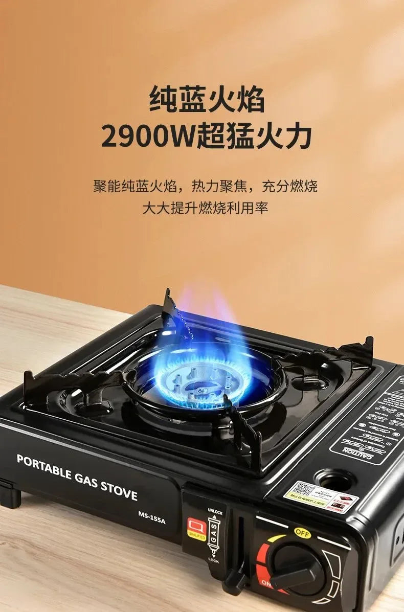 Portable Magnetic Card Stove for Camping – Compact Gas Stove with Ignition for Outdoor Cooking & Hotpot - Trekker Essentials