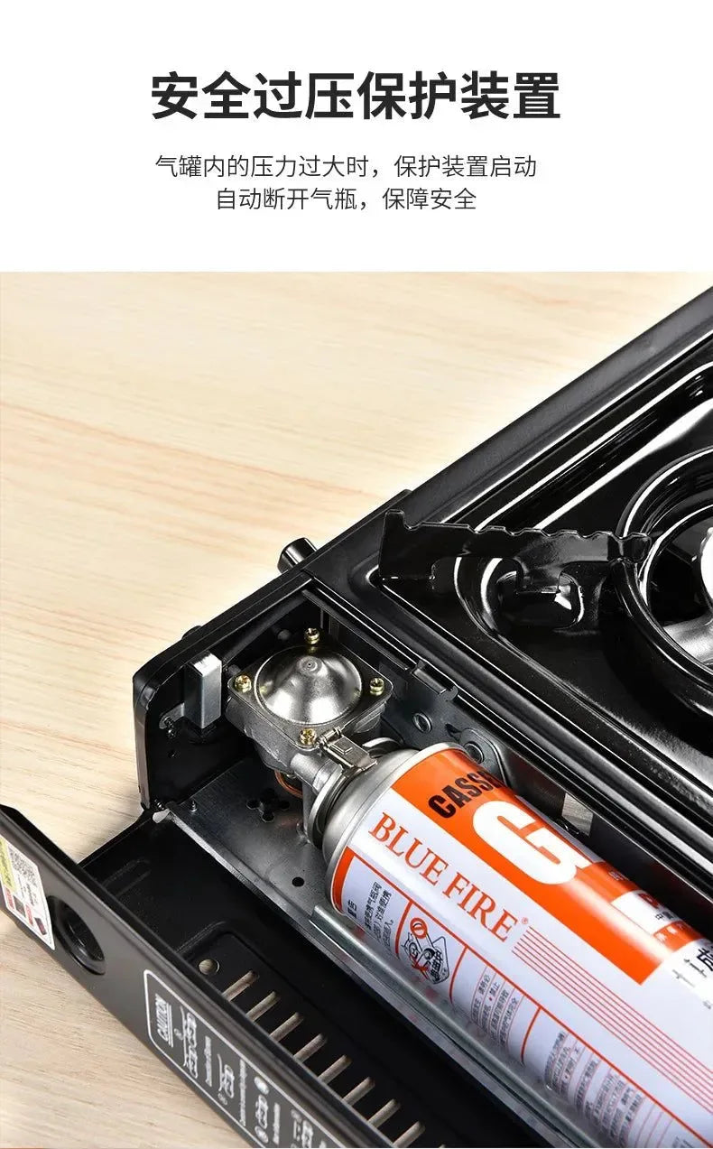 Portable Magnetic Card Stove for Camping – Compact Gas Stove with Ignition for Outdoor Cooking & Hotpot - Trekker Essentials