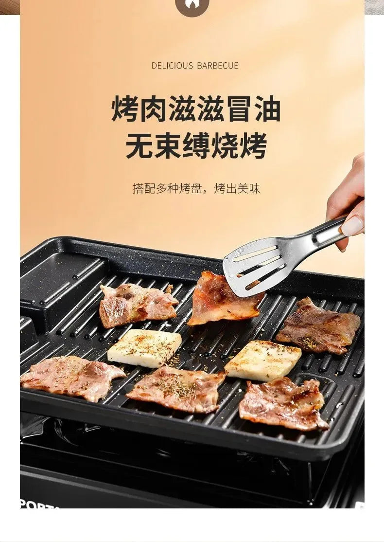 Portable Magnetic Card Stove for Camping – Compact Gas Stove with Ignition for Outdoor Cooking & Hotpot - Trekker Essentials
