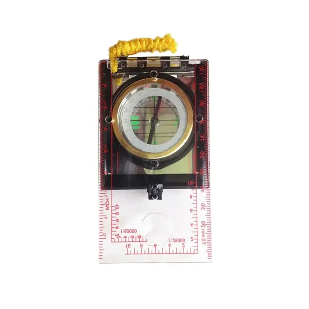 Portable Magnifying Compass - Navigation Map Reading Compass with Lanyard, Mirror, and Ruler for Camping, Hiking, and Traveling - Trekker Essentials