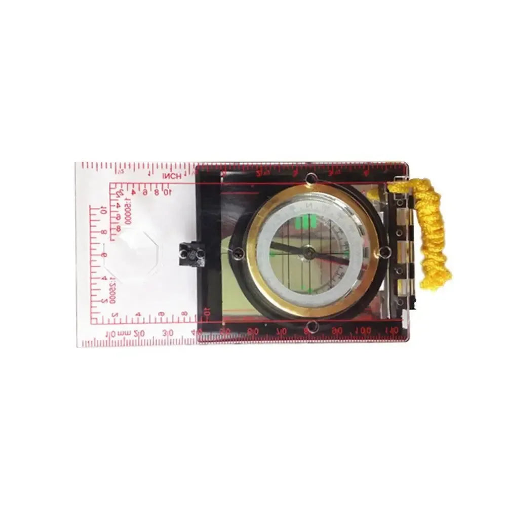 Portable Magnifying Compass - Navigation Map Reading Compass with Lanyard, Mirror, and Ruler for Camping, Hiking, and Traveling - Trekker Essentials