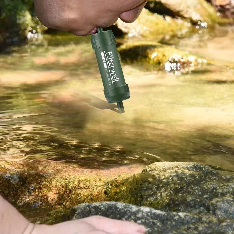 Portable Micron Water Purifier Straw: Essential Outdoor Survival Gear - Trekker Essentials