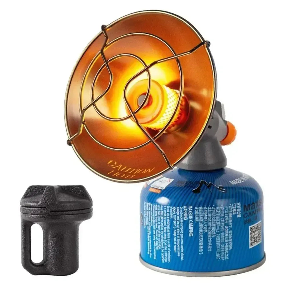 Portable Mini Gas Butane Heater with Storage Box | Windproof Burner for Outdoor Camping | Stainless Steel Construction - Trekker Essentials