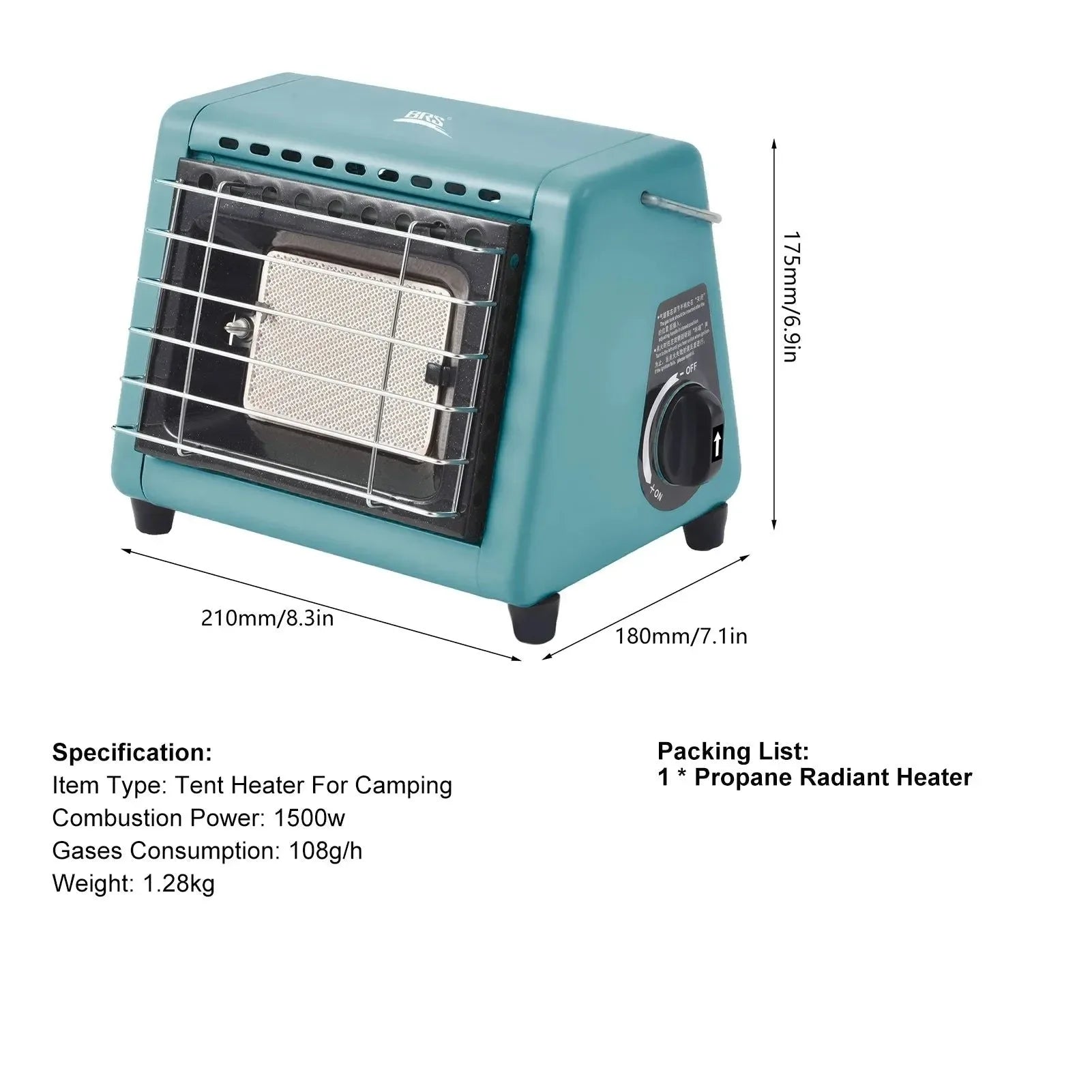 Portable Multifunctional Ceramic Gas Heater for Camping and Indoor/Outdoor Use - Trekker Essentials