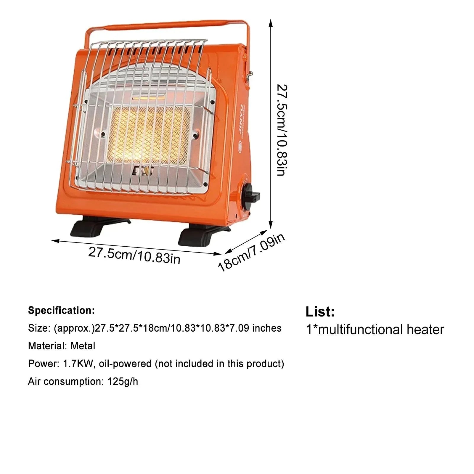 Portable Multifunctional Ceramic Gas Heater for Camping and Indoor/Outdoor Use - Trekker Essentials