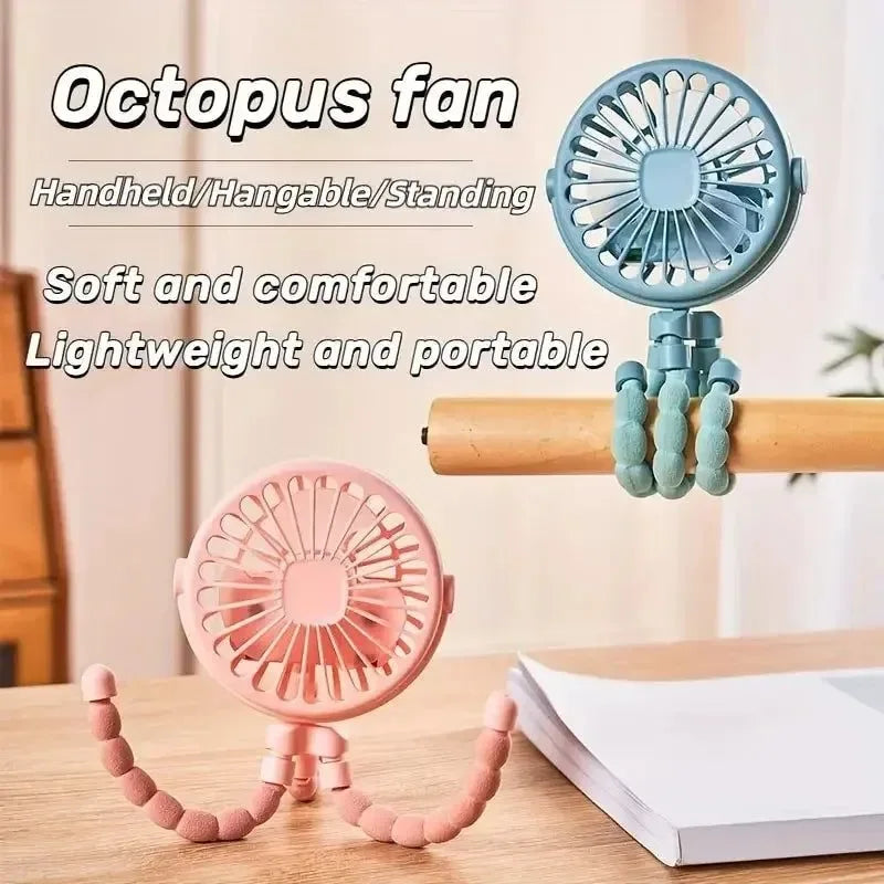 Portable Octopus Fan – Flexible, Multi-Use USB Fan for Travel, Office & Camping - Trekker Essentials