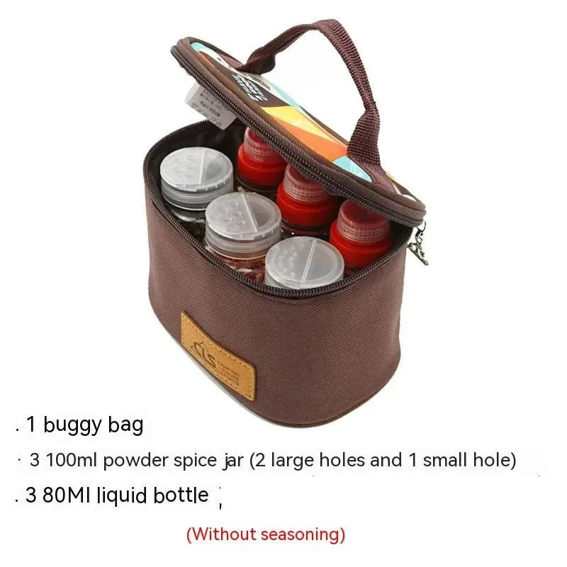 Portable Outdoor Camping Kitchen Set with Seasoning Jar - Trekker Essentials