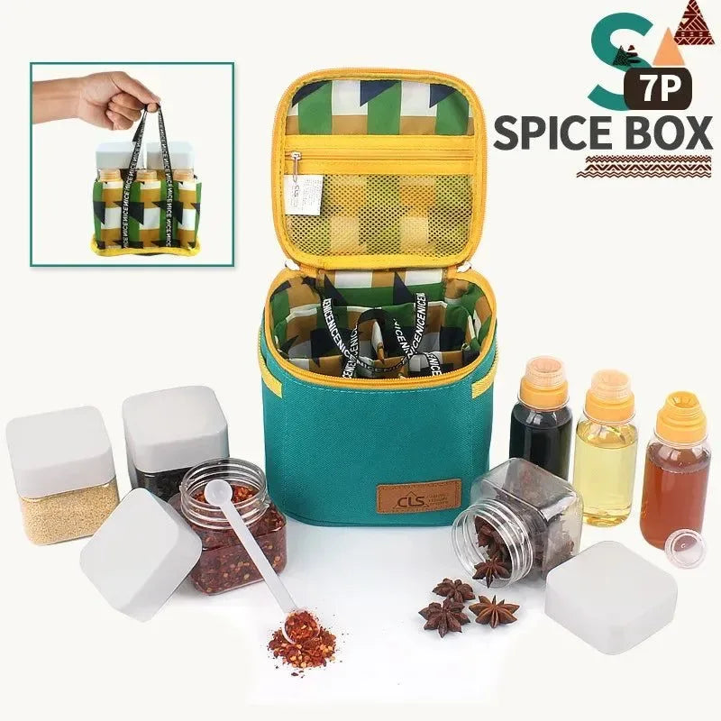 Portable Outdoor Camping Kitchen Set with Seasoning Jar - Trekker Essentials