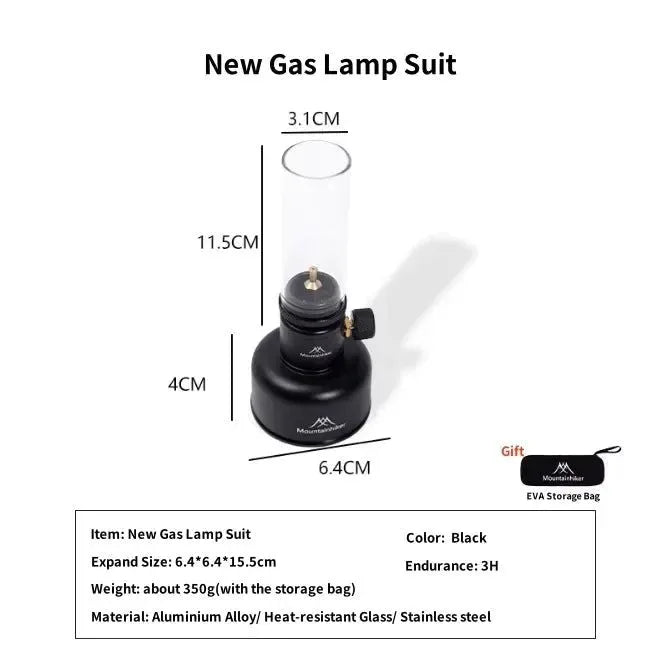 Portable Outdoor Gas Camping Lamp – Lightweight Emotional Atmosphere Lantern with Energy-Saving Long-Lasting Light - Trekker Essentials
