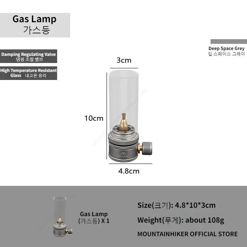 Portable Outdoor Gas Camping Lamp – Lightweight Emotional Atmosphere Lantern with Energy-Saving Long-Lasting Light - Trekker Essentials