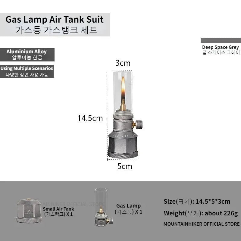 Portable Outdoor Gas Camping Lamp – Lightweight Emotional Atmosphere Lantern with Energy-Saving Long-Lasting Light - Trekker Essentials