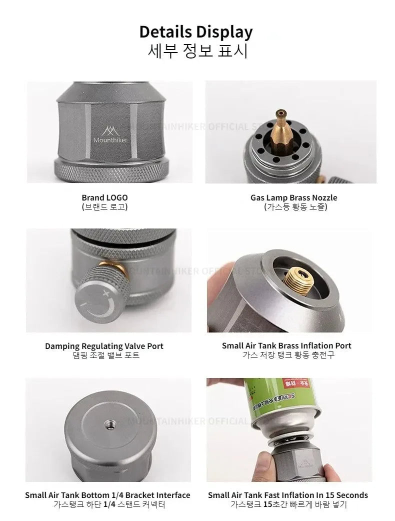 Portable Outdoor Gas Camping Lamp – Lightweight Emotional Atmosphere Lantern with Energy-Saving Long-Lasting Light - Trekker Essentials